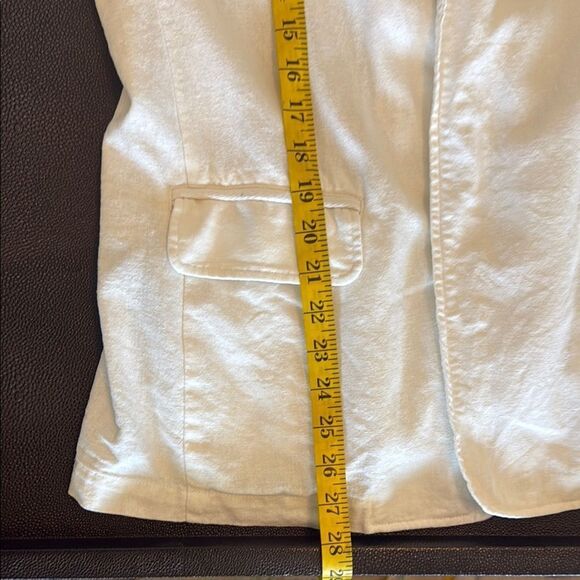Caslon White Linen blend Open Front Blazer size medium - Picture 10 of 10